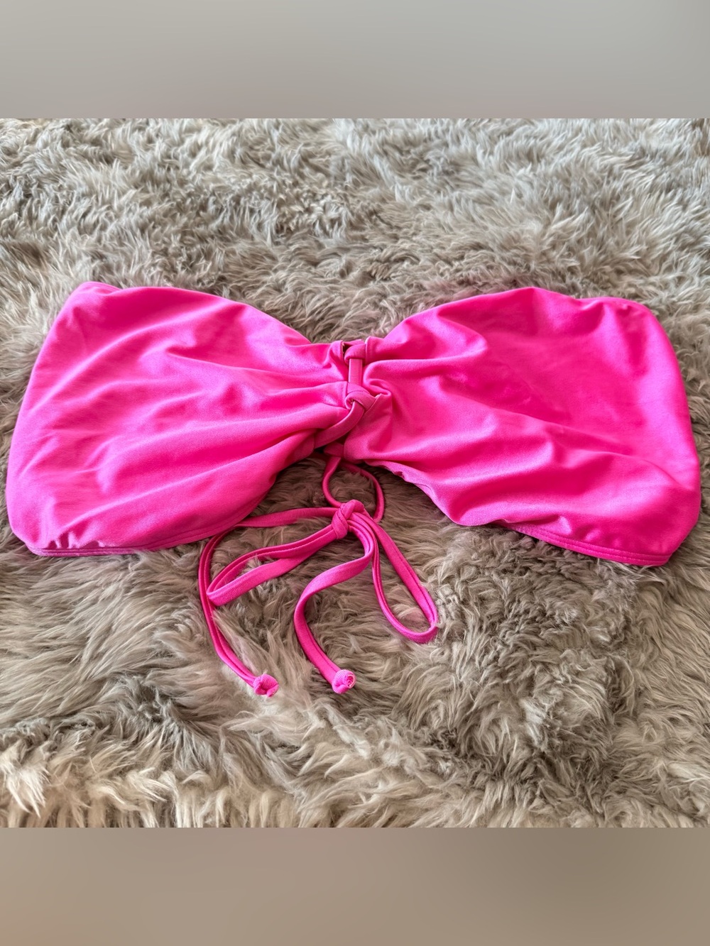 Curvy Beach Priscilla pink bandeau top 3x